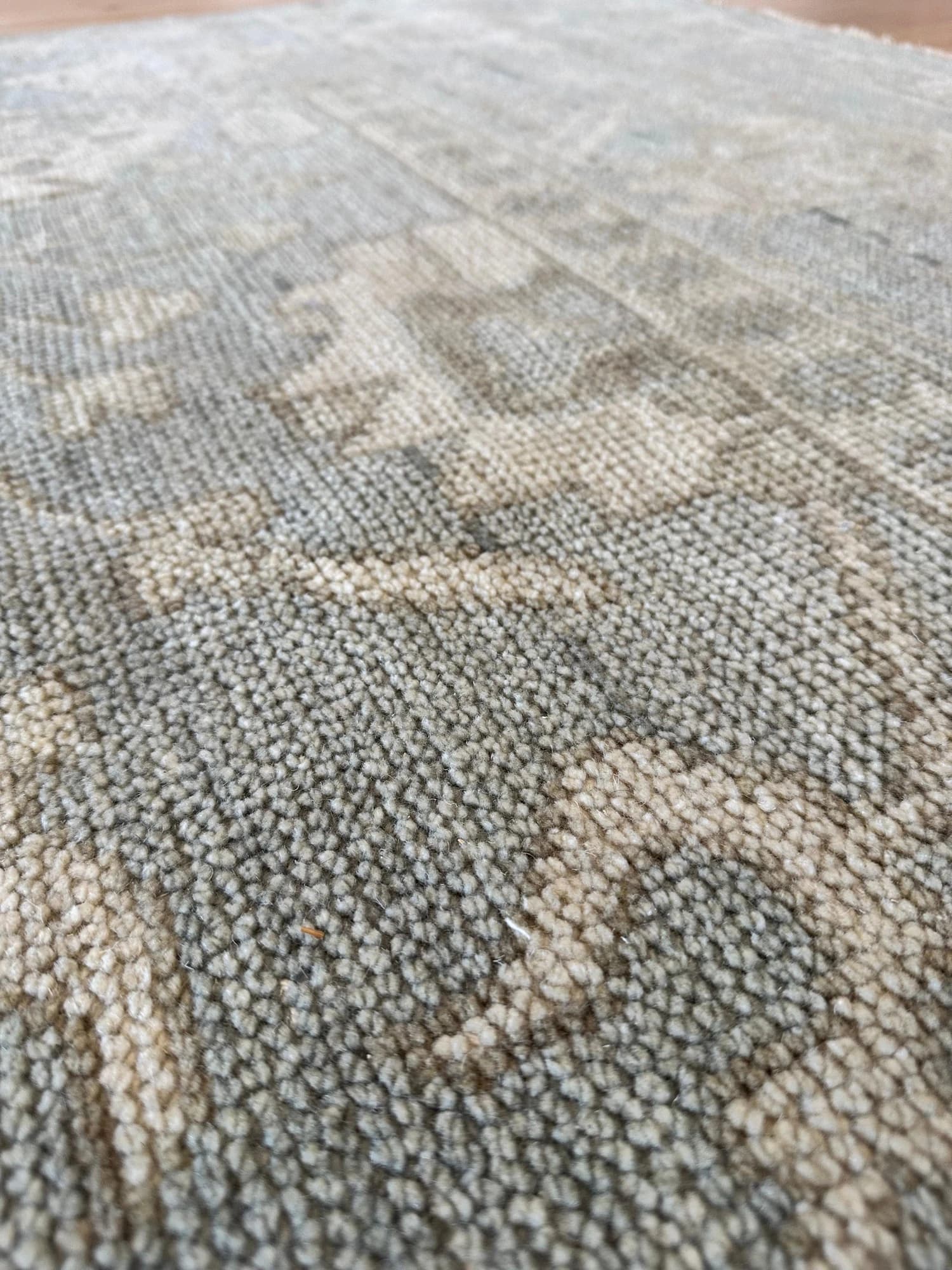 Oushak Style Carpet in Green and Gray, actual catalog view 16