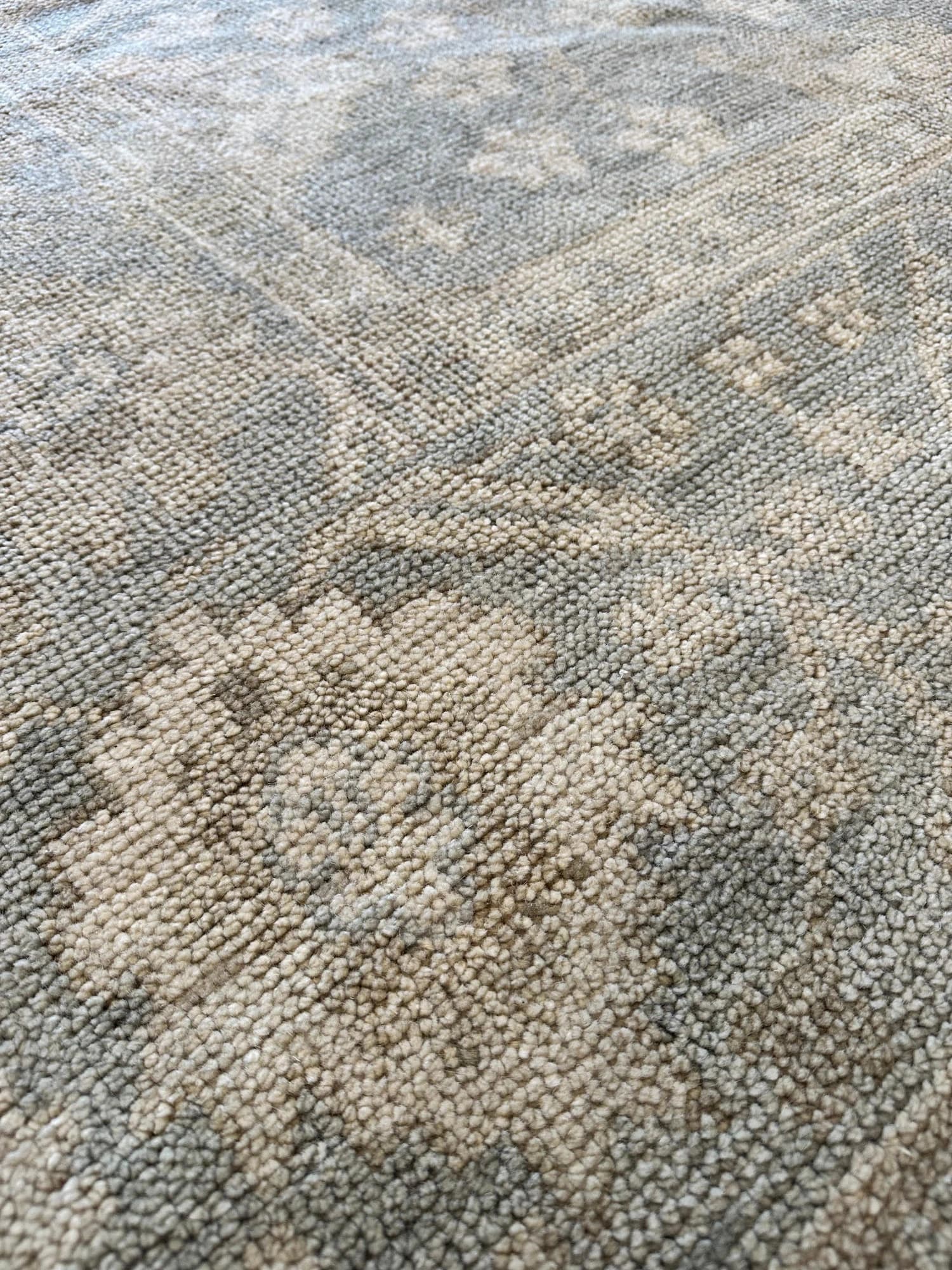 Oushak Style Carpet in Green and Gray, actual catalog view 14