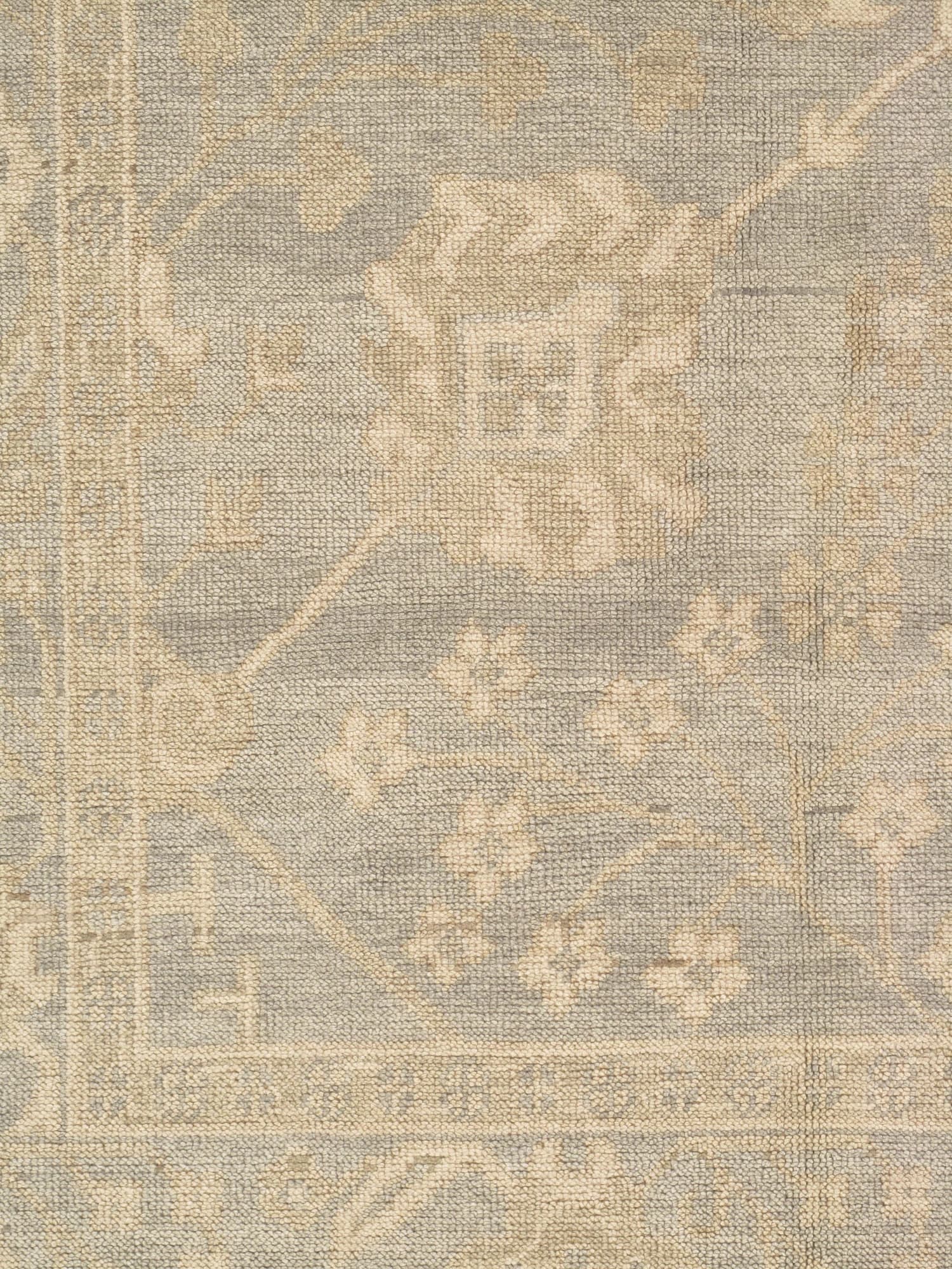 Oushak Style Carpet in Green and Gray, actual catalog view 7