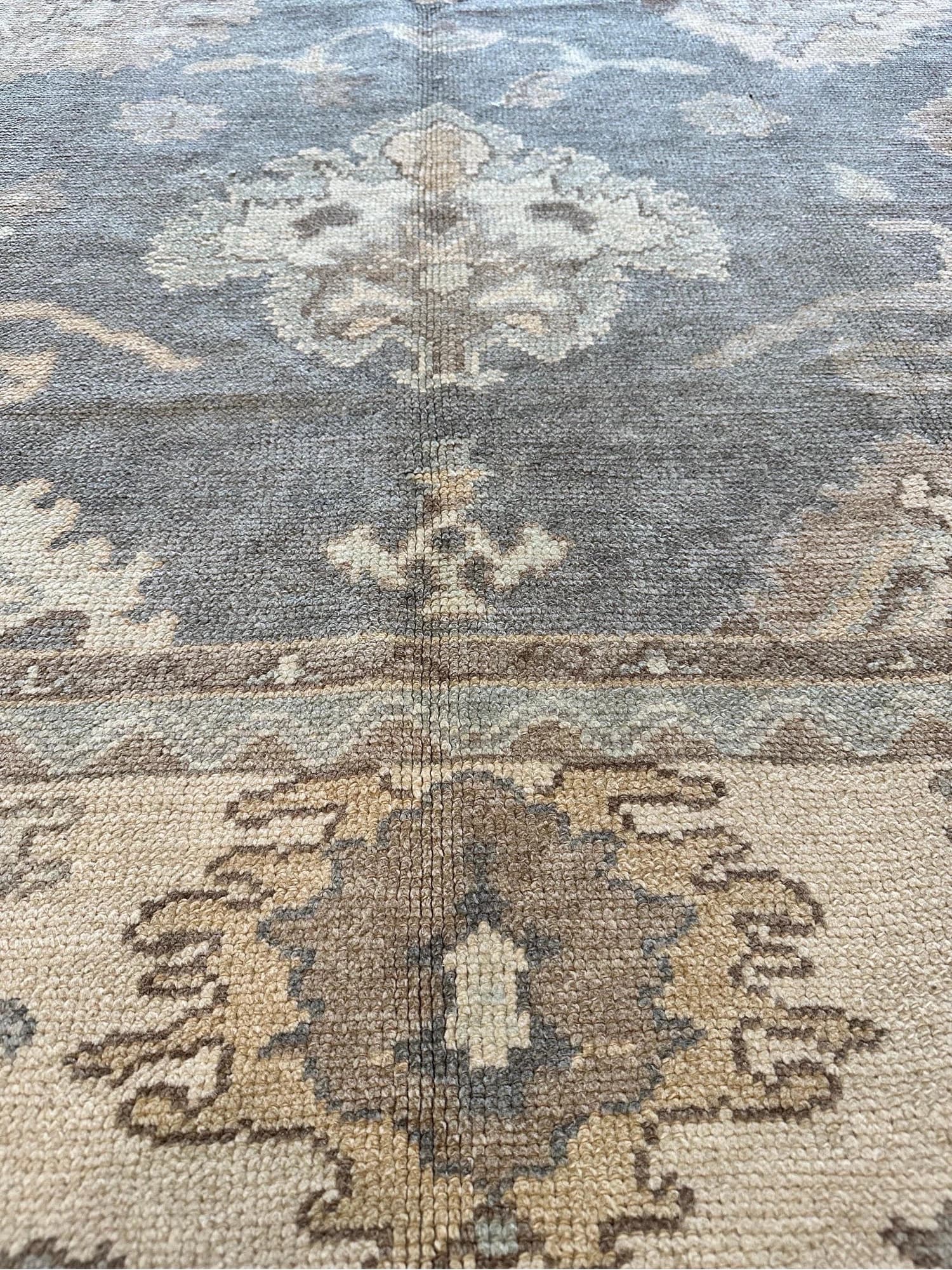 Oushak Carpet in Gray and Saffron, actual catalog view 13
