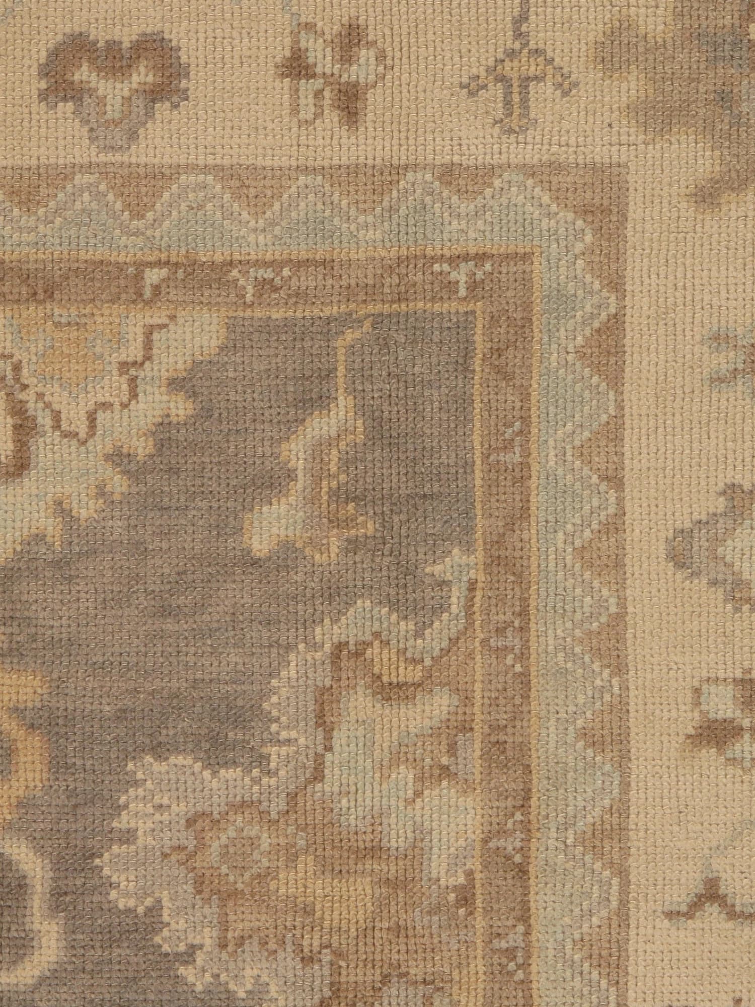 Oushak Carpet in Gray and Saffron, actual catalog view 4