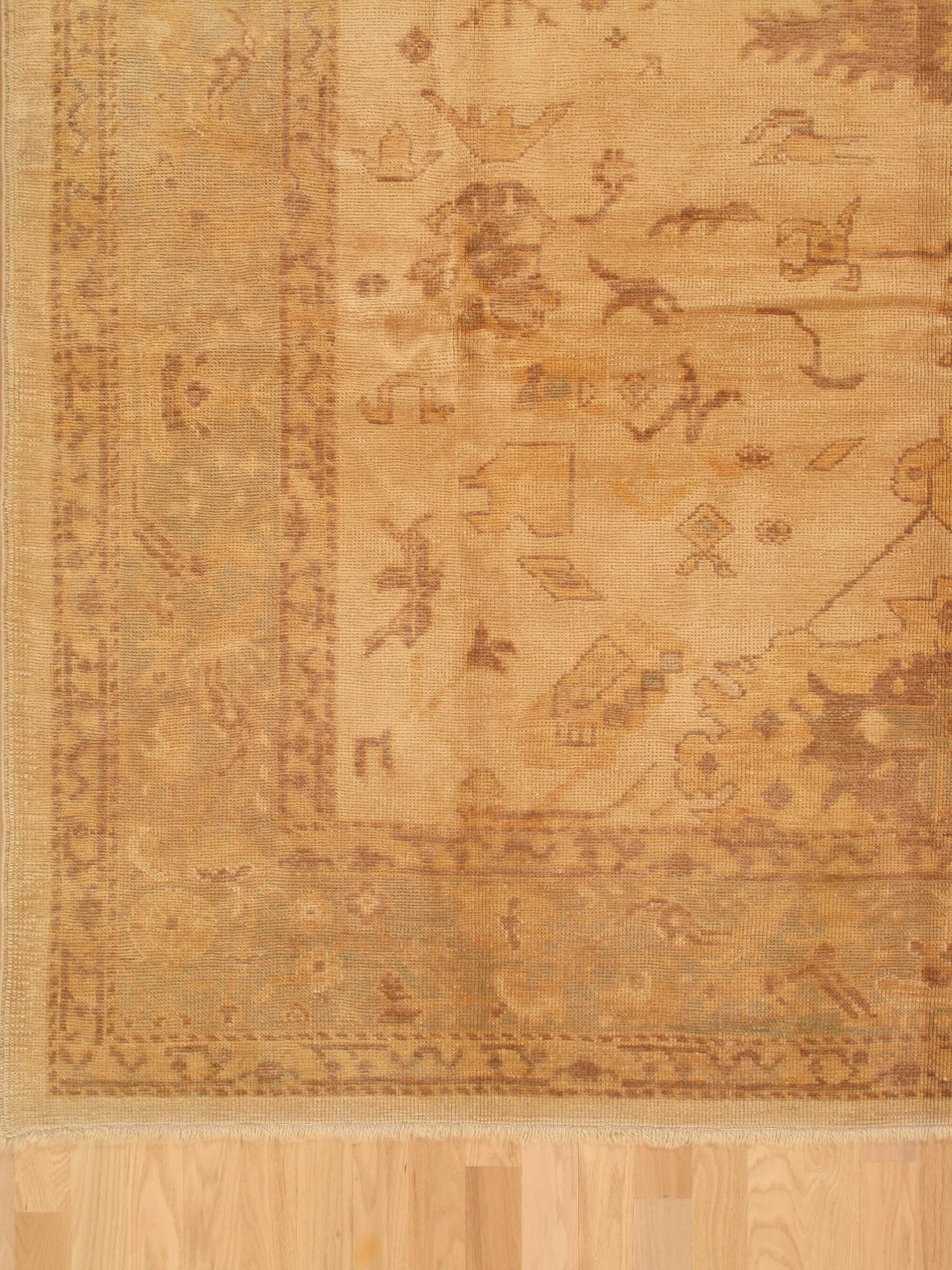 Oushak Carpet in Ivory and Yellow, actual catalog view 4