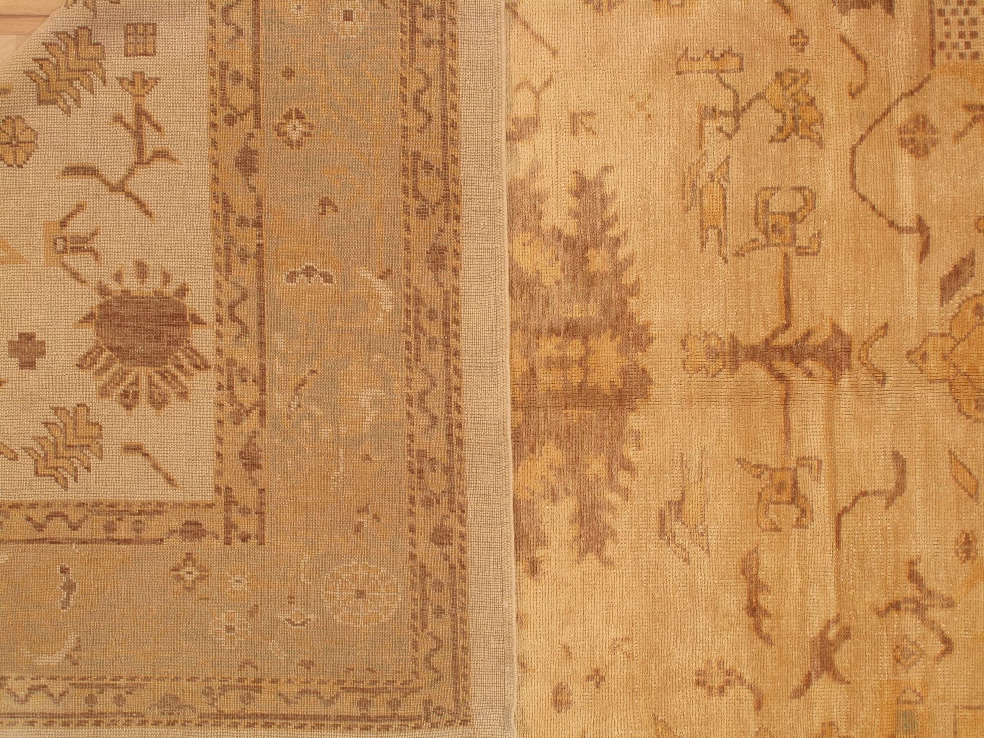 Oushak Carpet in Ivory and Yellow, actual catalog view 5
