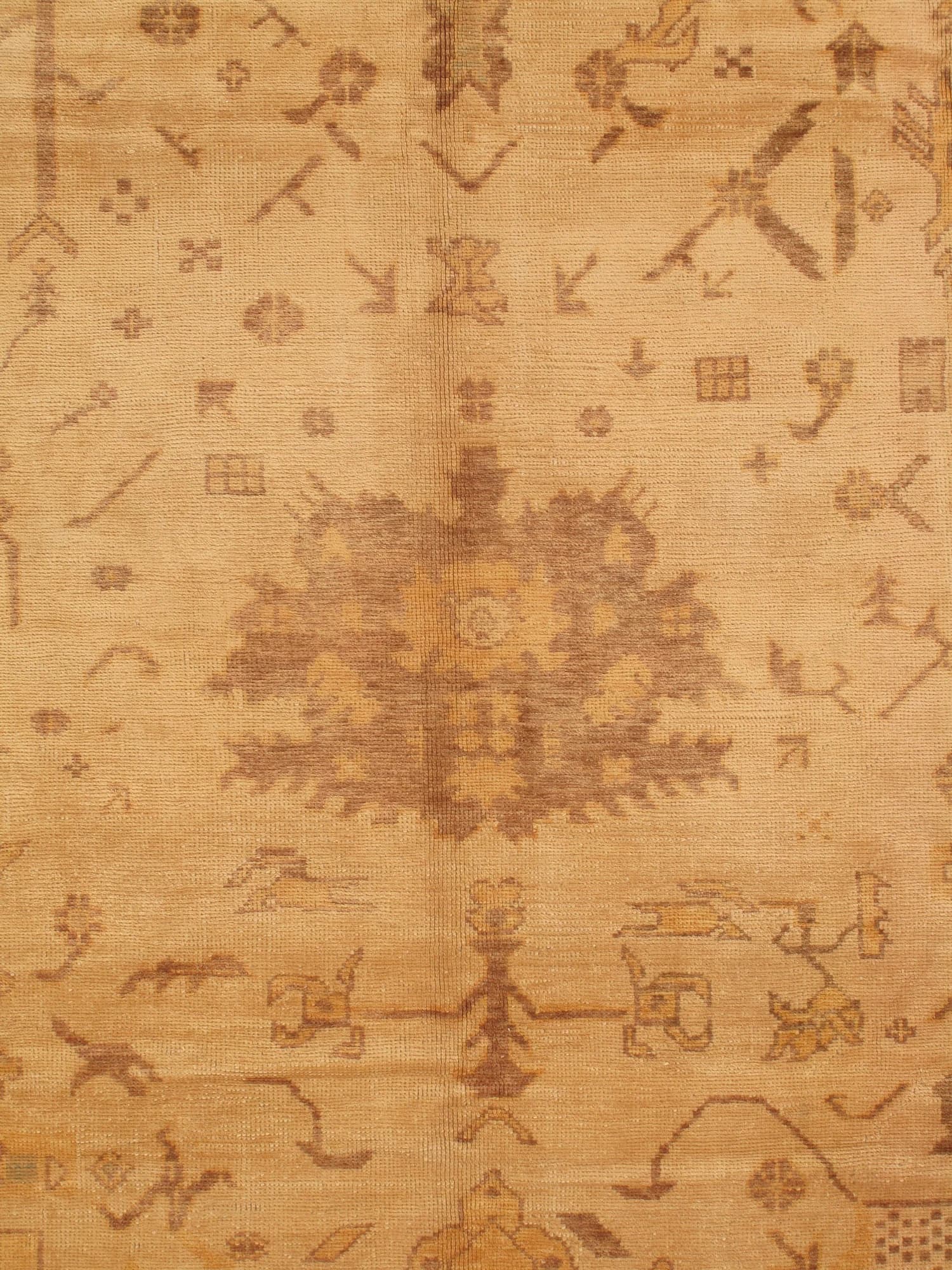 Oushak Carpet in Ivory and Yellow, actual catalog view 8