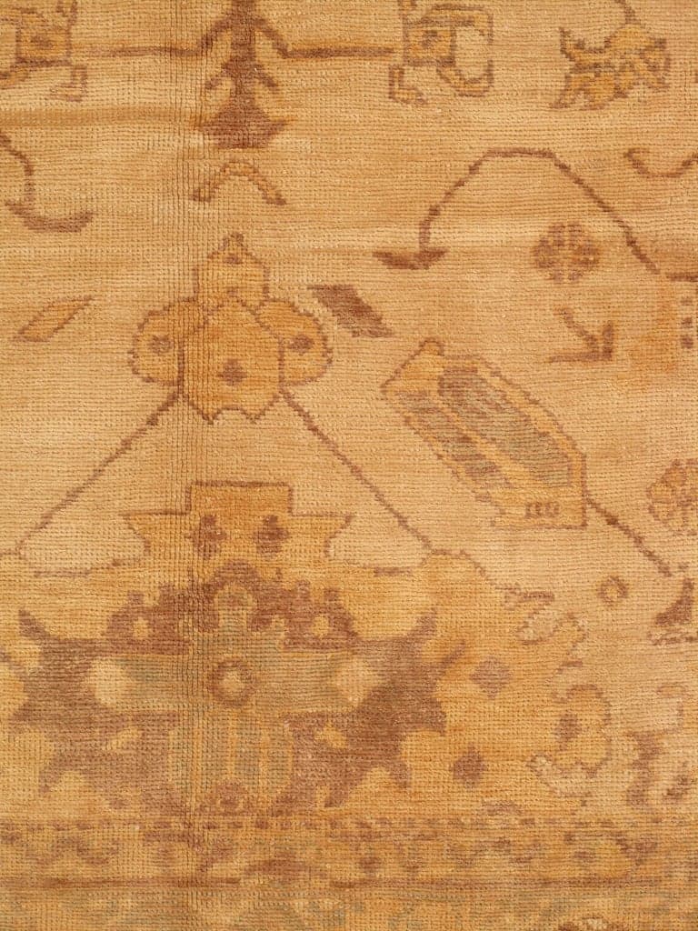 Oushak Carpet in Ivory and Yellow, actual catalog view 2